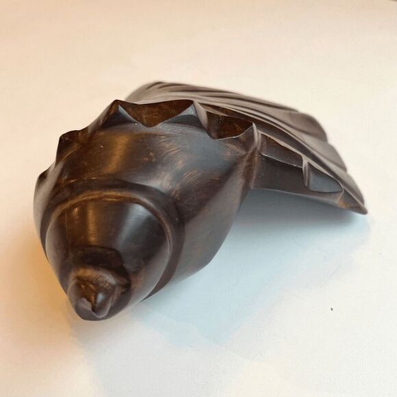 Mid Century Carved Wood Sea Shell Conch - Picture 2 of 9